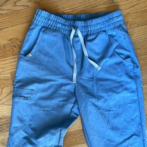 High waisted jogger figs heather indigo